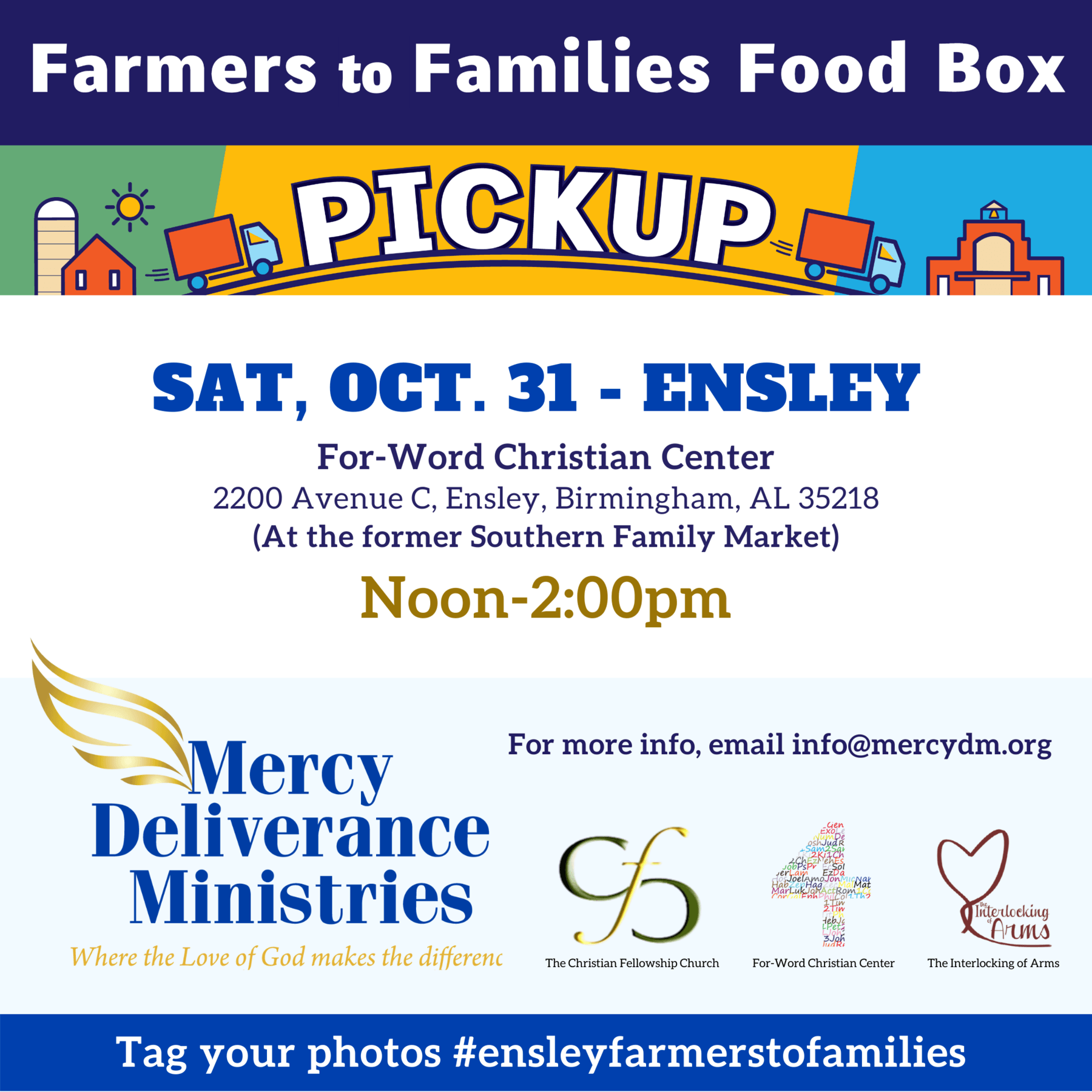 Farmers to Families Food Box Distribution - Ensley | Mercy Deliverance ...